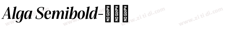 Alga Semibold字体转换